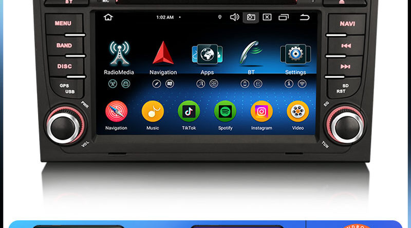 Erisin ES6774A 7″ Octa-Core 64GB Android 14.0 Car Multimedia DVD For Audi A4 SEAT EXEO GPS Stereo CarPlay Auto 4G DSP BT