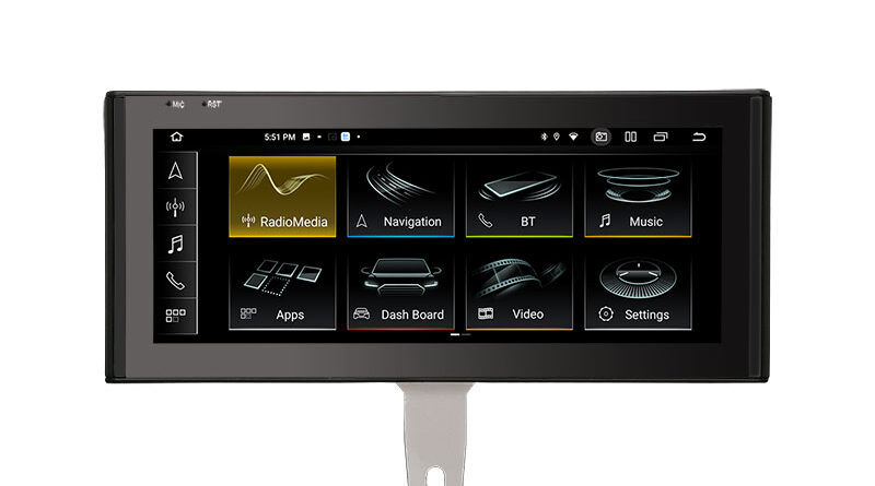 ES3873Q Android 14.0 Car Stereo Screen For Audi Q3 Low Configuration with MMI-RMC-system 4G LTE Slot Dual WiFi CarPlay A