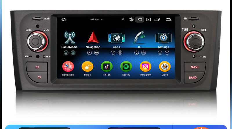 Erisin ES6723L Android 14.0 Car Stereo for Fiat Grande Punto Linea DSP IPS Screen WiFi CarPlay Auto GPS Navigation 4G BT