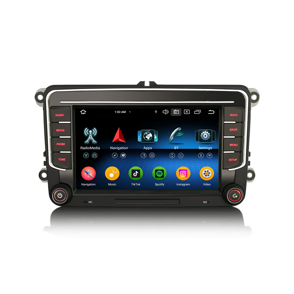 Radio GPS Android 12 Para Skoda Octavia 2008-2013 - Pantalla 10" Apple Carplay, BT, DAB, Junsun