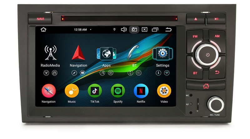 Erisin ES6728A Android 14 Car Stereo DVD For AUDI A4 S4 RS4 8E 8F B9 B7 RNS-E SEAT EXEO GPS DSP CarPlay AUTO Radio 4G BT