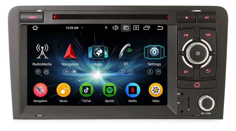 Erisin ES6727A Android 14 Car Radio for AUDI A3 (2003-2011) S3 RS3 RNSE-PU Car Multimedia Video Player Navigation 2Din S