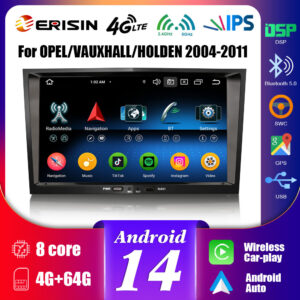 Erisin ES5708PN Android 14 Car Stereo GPS Navigation For Opel Vauxhall Vivaro Astra Corsa Zafira CarPlay Auto Radio DSP