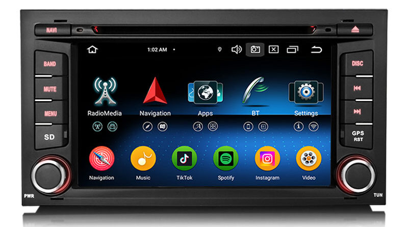 Erisin ES6732SN Android 14 Car Stereo DVD For Seat Leon 1Din Radio GPS TPMS DAB+ 4G WiFi Bluetooth 5.0 IPS DSP CarPlay A