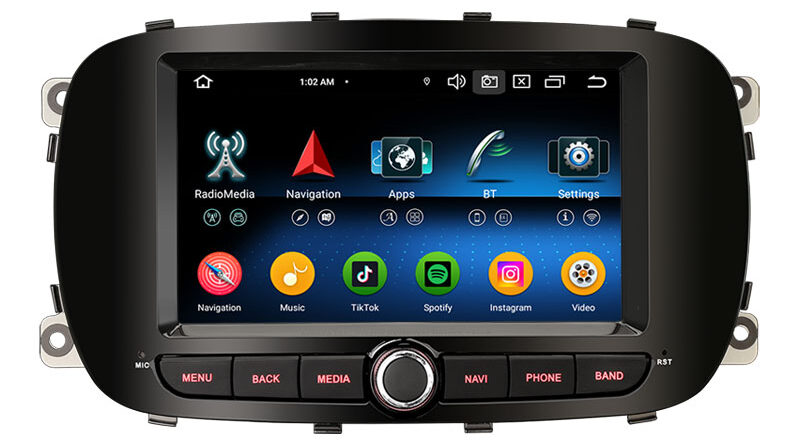 Erisin ES6755XN Octa-Core Android 14 Auto Radio Stereo for Fiat 500X 2014-2020 Car Multimedia CarPlay AUTO GPS TPMS DTV