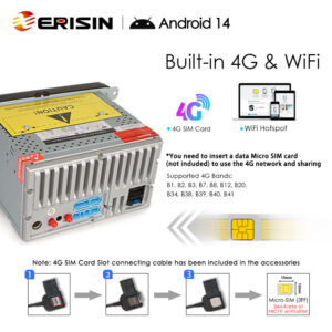 Erisin ES6735VN Android 14 Car Stereo DVD For VW Passat Seat Skoda GPS Navi Wireless CarPlay Auto Radio DSP 4G LTE BT5.0