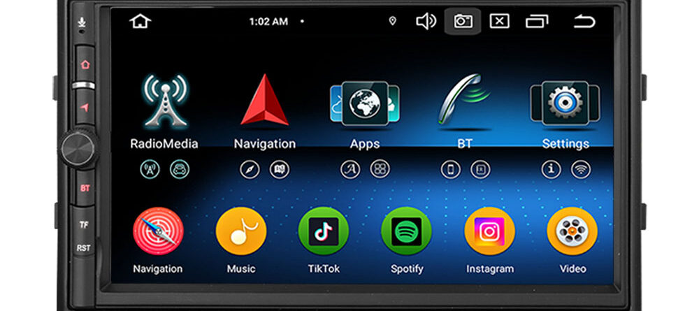 Erisin ES5736UN Android 14.0 Universal 2 Din / Nissan Car Multimedia Stereo GPS Navigation CarPlay Auto Radio WiFi OPS D
