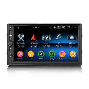 Erisin ES5736UN Android 14.0 Universal 2 Din / Nissan Car Multimedia Stereo GPS Navigation CarPlay Auto Radio WiFi OPS DSP 4G LTE BT5.0