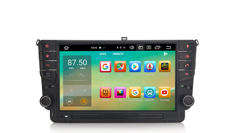 Erisin ES8511G 9″ IPS Screen Android 16.0 Car Stereo For VW Golf VII/7 MK7 CarPlay Auto GPS Sat Navi DSP 4G LTE SWC