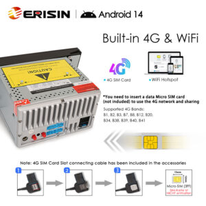 Erisin ES6781EN Octa-Core Android 14 Car DVD For Mercedes-Benz E-Class W211 CLS Class W219 GPS System CarPlay Auto 4G Wi