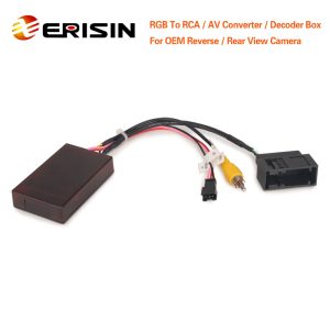 Erisin ES077 Universal RGB To RCA Car Camera Decoder Box for VW OEM Reverse Rear View Camera Stereo 26 Pin Connector