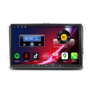 Erisin ES6691V All-in-One Android 14 Car Stereo for VW Golf Passat/SKODA/SEAT Snapdragon 4GB RAM 9" HD Wireless CarPlay Android Auto 4G LTE DSP Hi-Fi