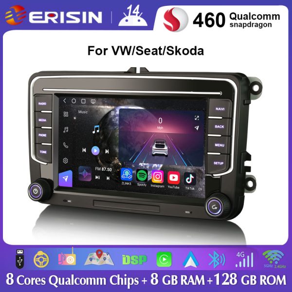 Autoradio con Motorizzato Schermo 1 Din Wireless Apple CarPlay