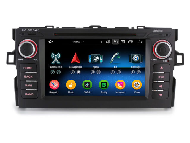 Erisin ES6517A 7" Android 14 IPS Autoradio GPS Navi For Toyota AURIS Wireless CarPlay Android Auto Stereo SWC OBD2 DAB+ DSP HiFi DVD Player