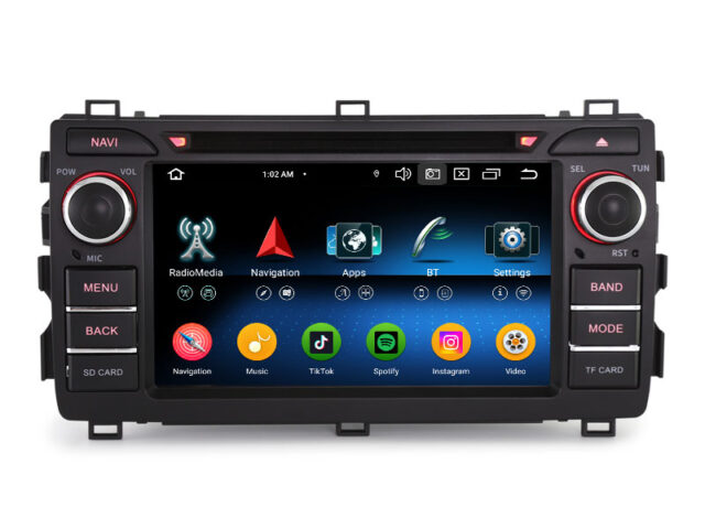 Erisin ES6518A 7" Toyota AURIS Hybrid Touring Sports 2 E180 Android 14.0 Car Stereo DSP CarPlay & Auto GPS TPMS DAB+ 4G Multimedia DVD System