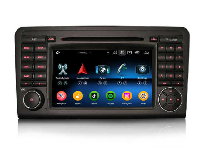 Erisin ES6583L Android 14 Car Radio Bluetooth GPS Navigation For Mercedes Benz ML-Class W164 GL-Class X164 Auto DVD Stereo WiFi DSP IPS Canbus