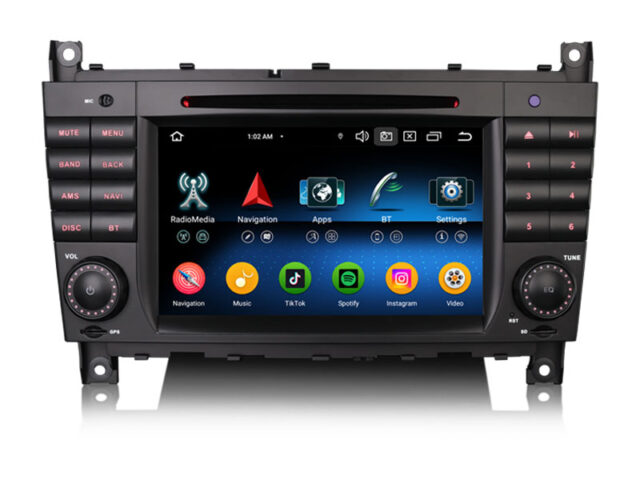 Erisin ES6569C Android 14 Autoradio Bluetooth GPS Navi For Mercedes Benz C/CLC Class W203 G-Class W463 Car Stereo DVD WiFi DSP IPS Canbus CarPlay