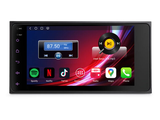 Erisin ES6612C 7" Octa-Core Qualcomm Android 14.0 Car Radio for Toyota Universal Corolla RAV4 Prado CarPlay & Auto DSP IPS TPMS DAB+ GPS Sat Nav