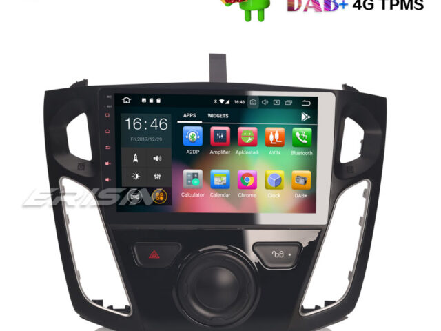 Erisin ES4895F 9" Ford Focus Android 9.0 Car Radio GPS DAB+ DVR WiFi OBD2 DTV Bluetooth Stereo 4G