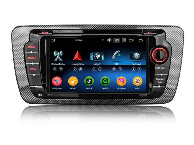 Erisin ES5522S IPS Screen Android 14 Car Stereo GPS SatNav Radio For SEAT IBIZA 2009-2013 DSP 4G LTE Wireless CarPlay Auto BT5.0