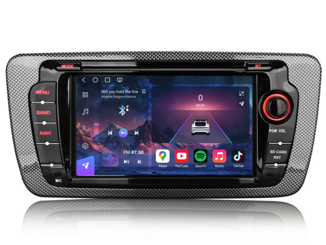 Erisin ES9022S 7 Inch 8-Core 8GB RAM+128GB ROM Android 14 Autoradio For Seat Ibiza GPS Navigation CarPlay Android Auto DSP IPS Touchscreen Wifi 4G