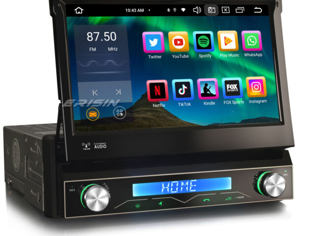 Erisin ES8368U 1 Din Universal 8-Core Android 14 Autoradio GPS Navi CarPlay Android Auto DSP WLAN DAB+ OBD2 RDS USB