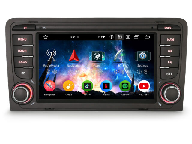 Erisin ES5573A 7 Inch 8-Core Android 14 Autoradio GPS Navigation CarPlay Android Auto DAB+ RDS Touchscreen For Audi A3 S3 RS3 RNSE-PU