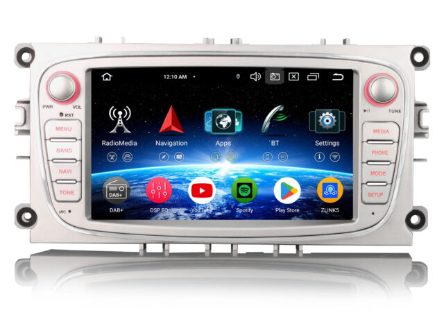 Erisin ES5568FS 7 Zoll Android 14 Autoradio GPS Navigation Für Ford Focus Galaxy C-Max S-Max Mondeo CarPlay Android Auto DAB+ Canbus DS