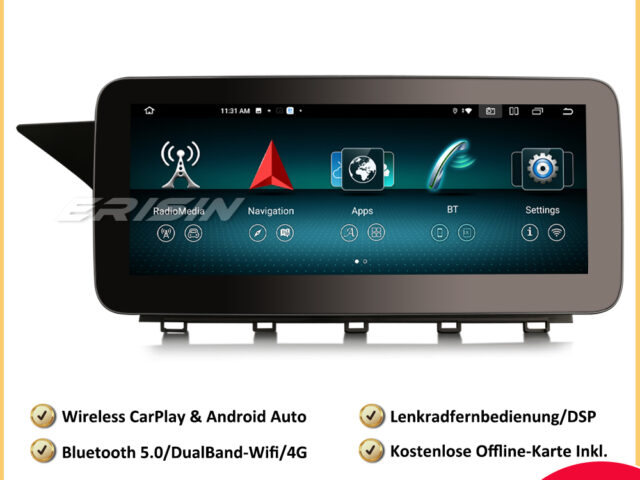 Erisin ES38GK40L 10.25" 8-Core Android 13 Car Stereo Sat Nav GPS Navigation DSP Wifi Canbus CarPlay Android Auto For Mercedes GLK Klasse X204 NTG4.0