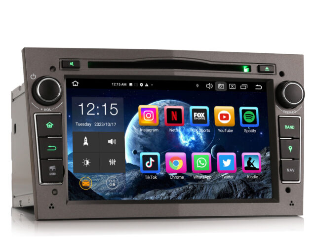 Erisin ES8560PG 7 Inch Android 14 Autoradio GPS Navigation CD DVD For Opel Astra Zafira Signum Corsa C/D Meriva Antara CarPlay Android Auto DAB+