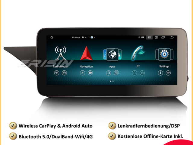Erisin ES38E40L 10.25" 8-Core Android 13 Car Stereo Sat Nav GPS DSP Wifi Canbus CarPlay For Mercedes E Class W212 S212 NTG4.0