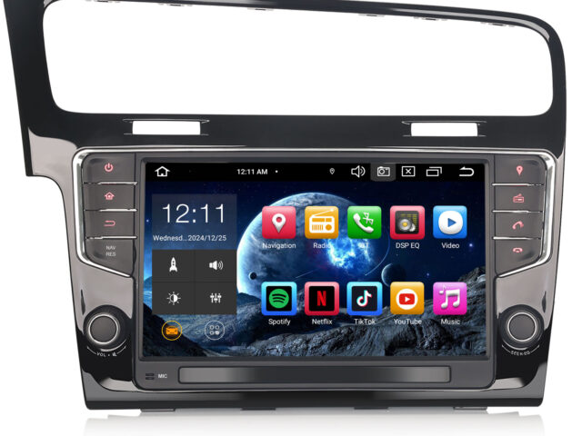 Erisin ES8511G 9 Inch 8-Core Android 14 Autoradio GPS Navigation Für VW Golf 7 VII Unterstützt Wireless CarPlay DAB+ OBD2 DSP Touchscreen