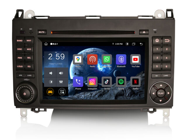 Erisin ES8972B 8-Kern Android 14 Car Stereo GPS CarPlay WiFi DAB+ OBD2 CD For Mercedes Benz A/B Class W169 W245 Sprinter Viano Vito VW Crafter