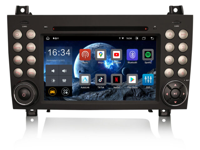 Erisin ES8940S 8-Core Android 14.0 Car Stereo Sat Nav CarPlay WiFi DAB+ OBD2 CD DTV Android Auto For Mercedes Benz SLK Class R171 W171