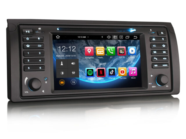 Erisin ES8553B 7 inch 8-Core Android 14 Car Stereo Sat Nav GPS CarPlay DAB+ Canbus Navigation CD Player RDS For BMW X5 E53