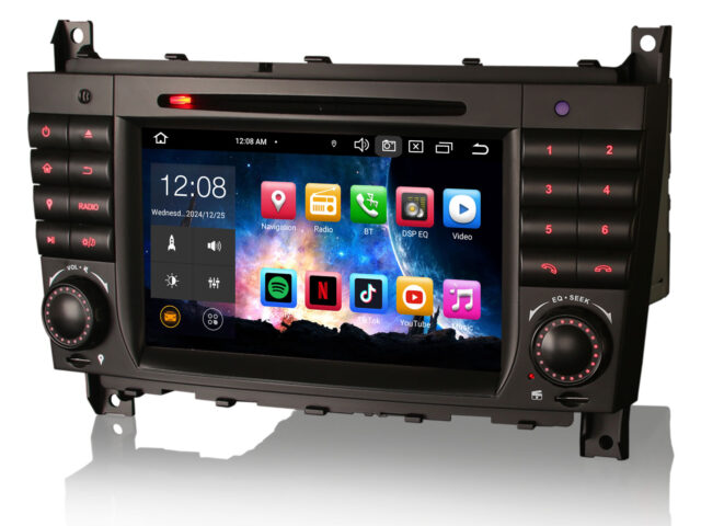 Erisin ES8569C 7 inch 8-Core Android 14 Car Stereo Sat Nav GPS CarPlay DAB+ Canbus Navigation CD RDS For Mercedes Benz CLC/G/C Class W203 W463