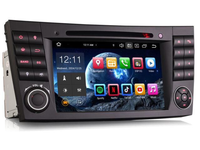 Erisin ES8580E 7 inch 8-Core Android 14 Car Stereo Sat Nav CarPlay DAB+ BT5.0 DSP Android Auto CD For Mercedes Benz E/CLS/G Class W211 W219