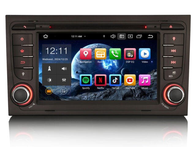 Erisin ES8578A 8-Kern Android 14 Car Stereo Sat Nav CarPlay DAB+ Android Auto BT5.0 RDS DSP For AUDI A4 S4 RS4 RNS-E SEAT EXEO
