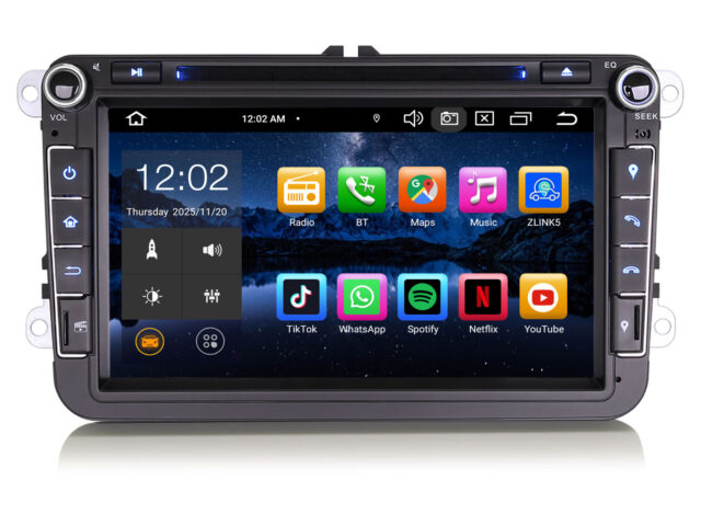 Erisin ES8515V 8-Kern Android 14 Car Stereo Sat Nav CarPlay DAB+ Android Auto BT5.0 OPS RDS For VW Polo Passat Golf 5/6 T5 Jetta Tiguan Touran SEAT