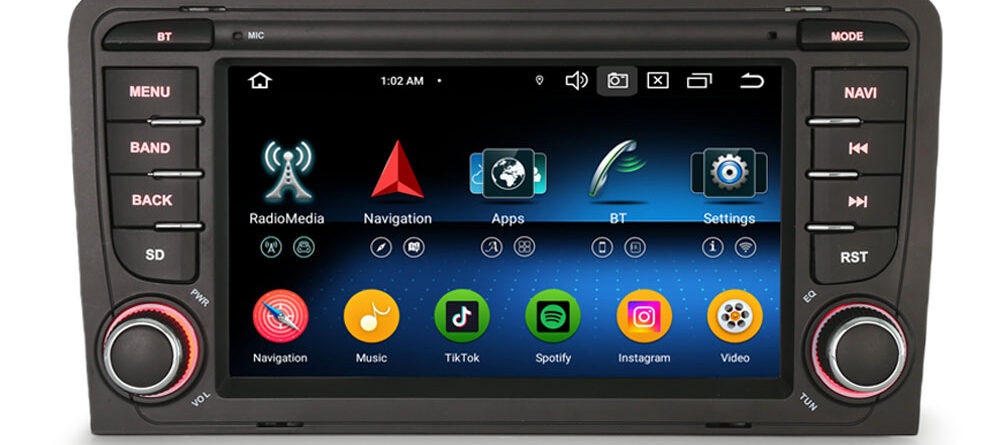Erisin ES5573A IPS Screen Android 16 Car Stereo GPS SatNav Radio For AUDI A3 (2003-2011) S3 RS3 RNSE-PU DSP 4G LTE Wirel
