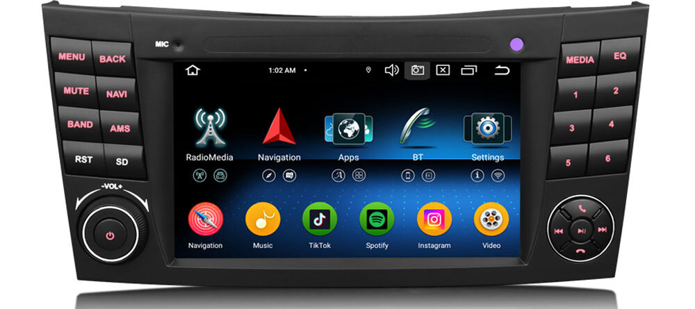 Erisin ES5581E IPS Android 16.0 Car Stereo GPS Sat Navi Radio For Mercedes-Benz CLS Class W219 E-Class W211 DSP 4G LTE W