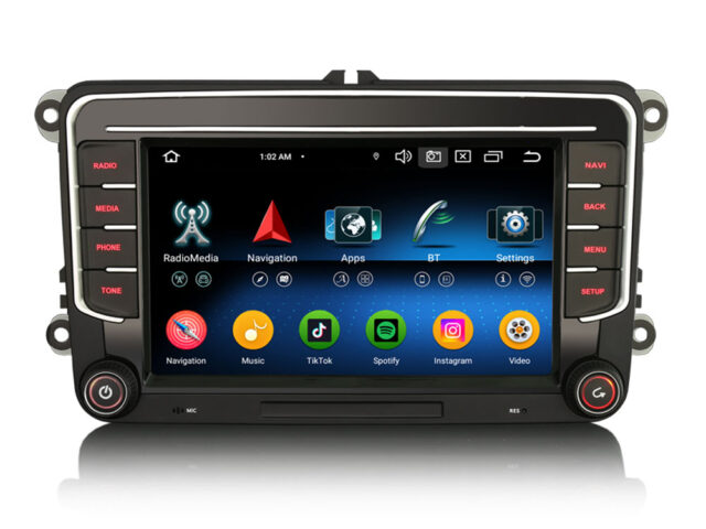 Erisin ES5534V IPS Android 16 Car Stereo GPS SatNav Radio For VW Amarok Crafter Caddy Polo 6R Transporter T6 Skoda Yeti DSP CarPlay Auto BT5.0