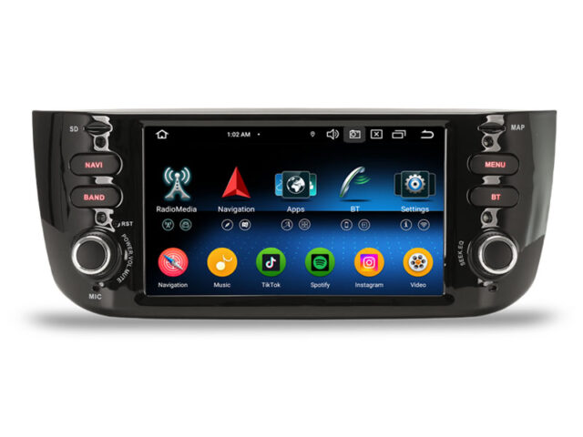 Erisin ES6561P Android 16 Car Stereo GPS Sat Navi for Fiat Grande Punto Linea 2012-2016 Wireless CarPlay Android Auto Radio TPMS DAB+ DSP BT5.1 IPS