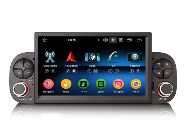 Erisin ES6558P Android 16 Car Stereo GPS Sat Navi for Fiat Panda (MK3 Type 319) Wireless CarPlay Android Auto Radio TPMS DAB+ DSP BT5.1 IPS