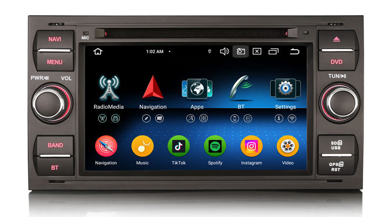 Erisin ES6566FB Android 16 Car Stereo GPS DVD CarPlay For FORD C/S-Max Fiesta Transit Focus Kuga Android Auto DAB+ WiFi