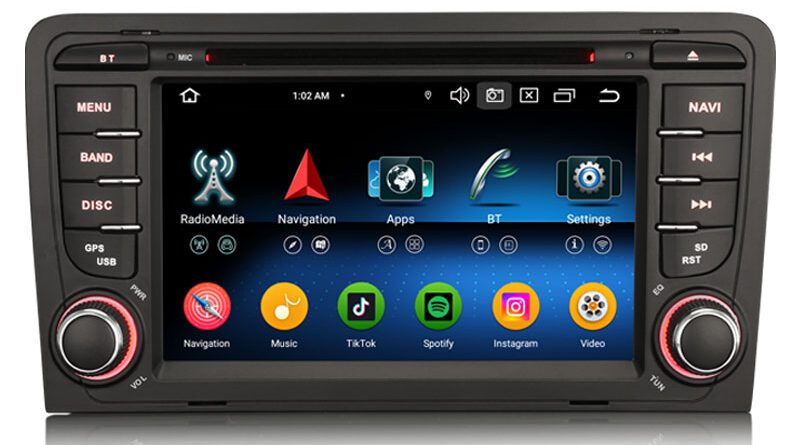 Erisin ES6573A Android 16 Autoradio Bluetooth 5.1 GPS Navi For AUDI A3 (2003-2011) S3 RS3 RNSE-PU Car Stereo DVD WiFi DS