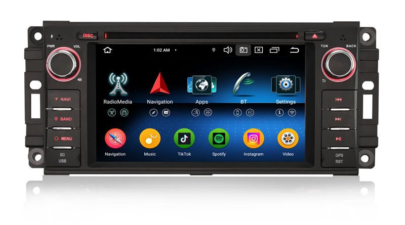 Erisin ES6562J Android 16 DVD Autoradio GPS Stereo For Jeep Compass Wrangler Commander Dodge Chrysler BT5.1 CarPlay Andr