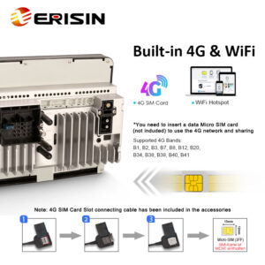 Erisin ES8559C 7″ IPS Android 16.0 Car Multimedia Wireless CarPlay Android Auto Radio For Porsche Cayman/Boxster/718/911