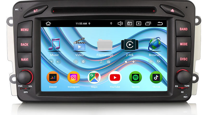 Erisin ES9163C 8GB+128GB DSP Android 16.0 Car DVD CarPlay Auto GPS 4G DAB+ for Mercedes Benz C-Class W203 S203 G-Class W