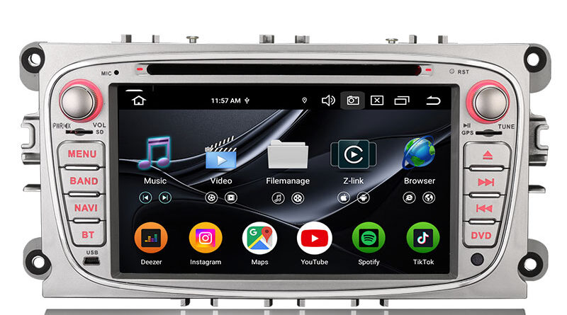 Erisin ES9168FS 8G+128G DSP Android 16.0 Car DVD CarPlay & Auto GPS TPMS DAB+ Canbus IPS for Ford Mondeo Focus Galaxy S-